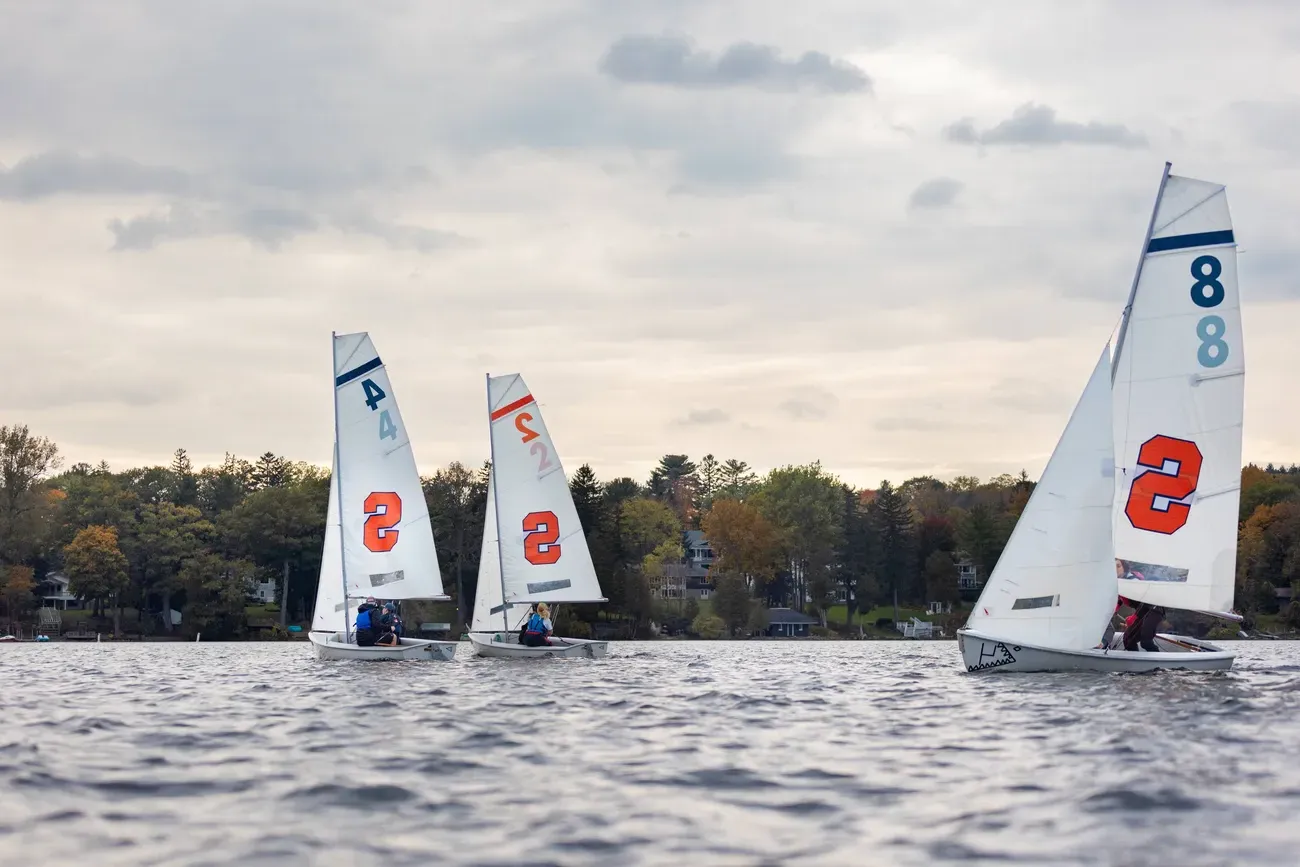 Syracuse University sailboats.